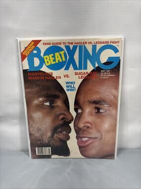 RARE Boxing Beat Magazine Souvenir Edition May 1987 Fan Guide Hagler vs. Leonard